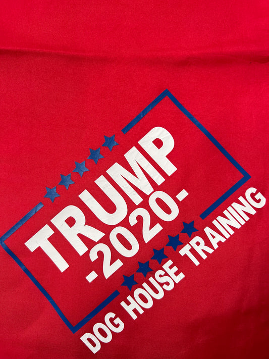 Trump 2020 'Dog House Training' Red Bandana - Marked