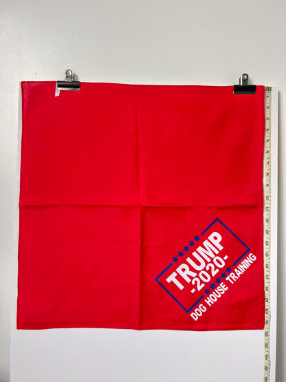 Trump 2020 'Dog House Training' Red Bandana - Marked