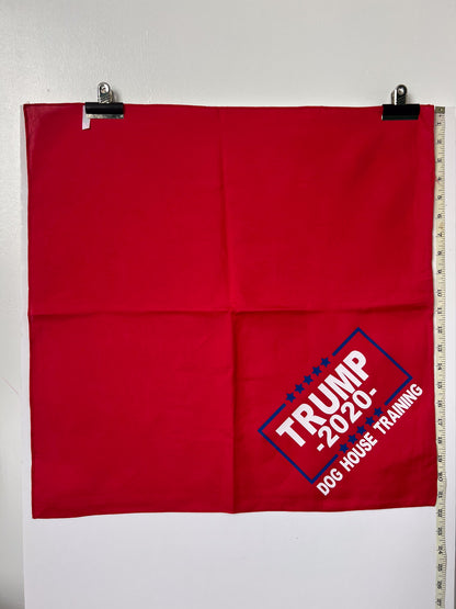 Trump 2020 'Dog House Training' Red Bandana - Marked