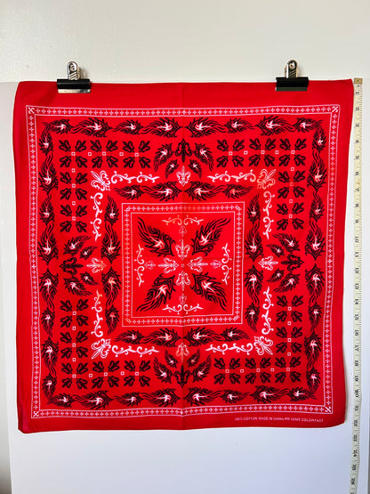 Tattoo Style Print Red Bandana - Marked Item