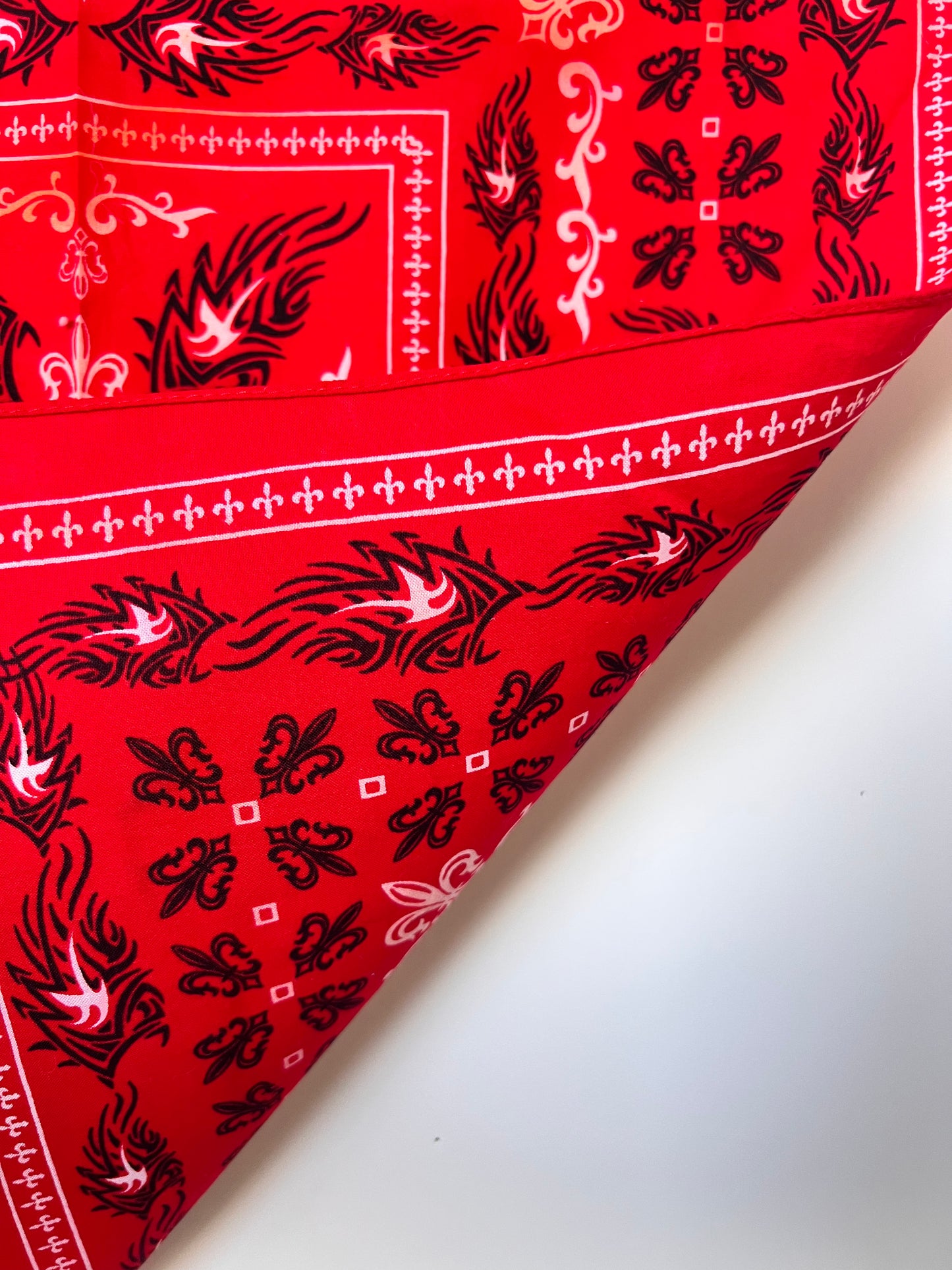 Tattoo Style Print Red Bandana - Marked Item