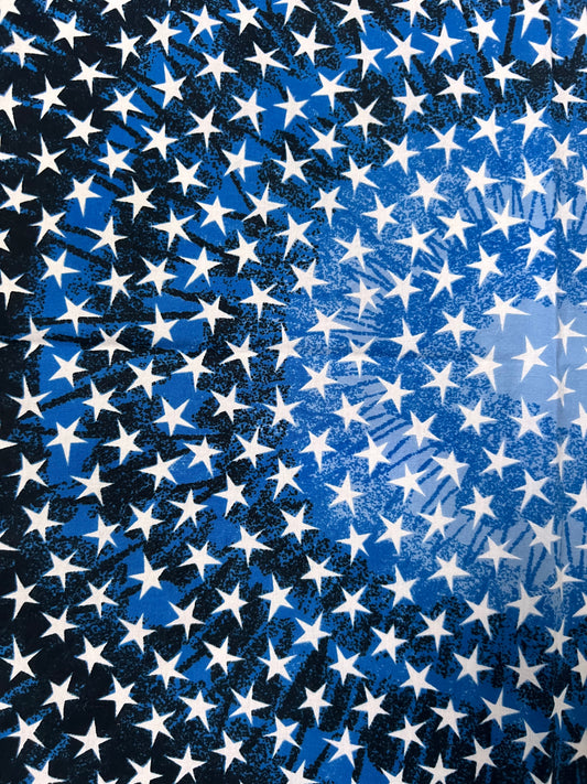 Blue Star Print Bandana