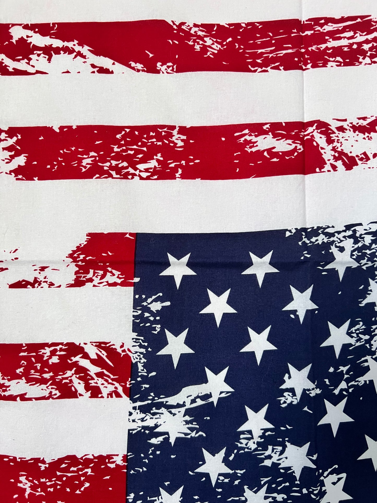 Etched American Flag Red, White & Blue Bandana