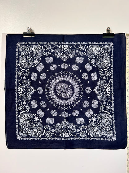 Paisley Mandala Style Dark Blue Bandana