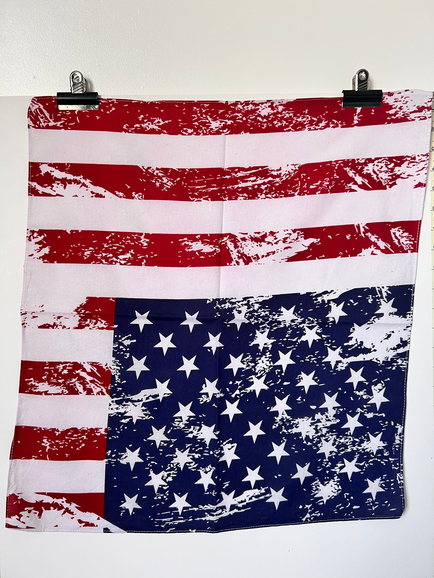Etched American Flag Red, White & Blue Bandana