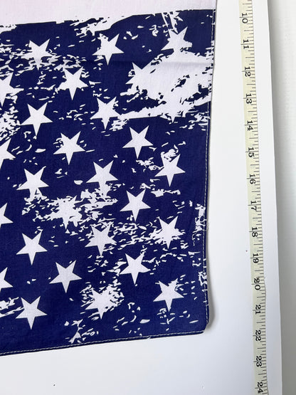Etched American Flag Red, White & Blue Bandana