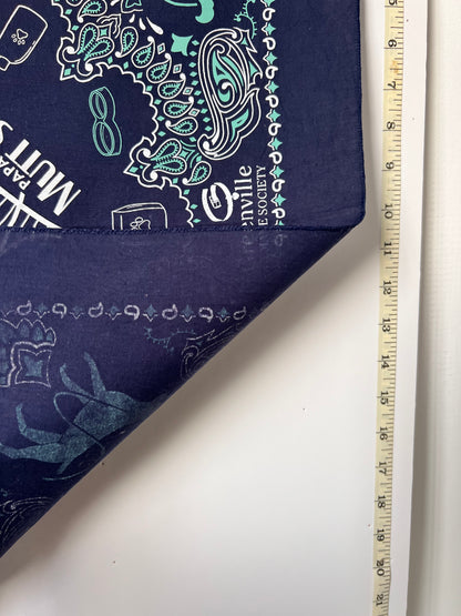 Dog & Paisley Print Blue & Turquoise Bandana