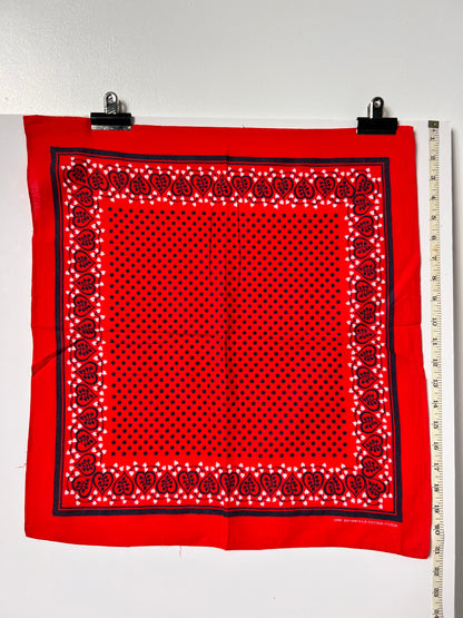 Red Polkadot & Heart Bandana