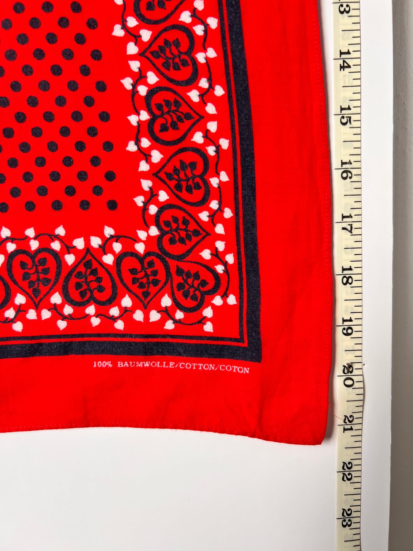 Red Polkadot & Heart Bandana