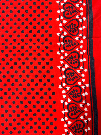 Red Polkadot & Heart Bandana