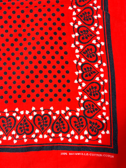 Red Polkadot & Heart Bandana