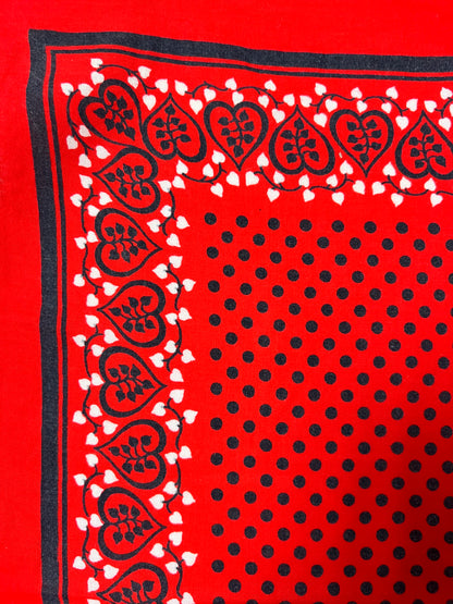Red Polkadot & Heart Bandana