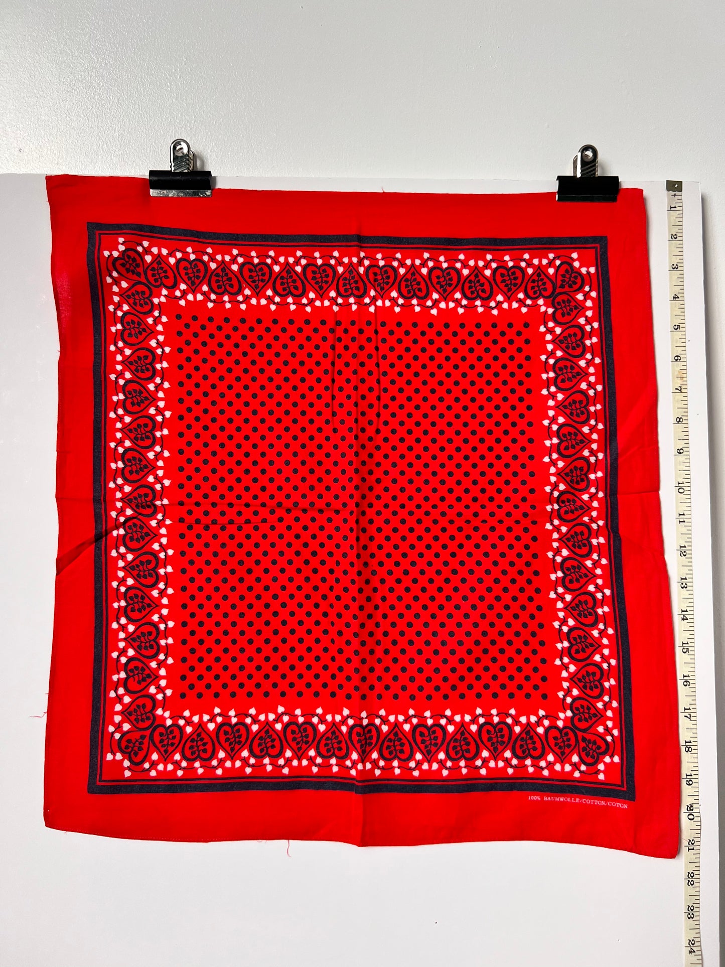 Red Polkadot & Heart Bandana