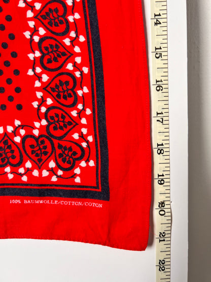 Red Polkadot & Heart Bandana