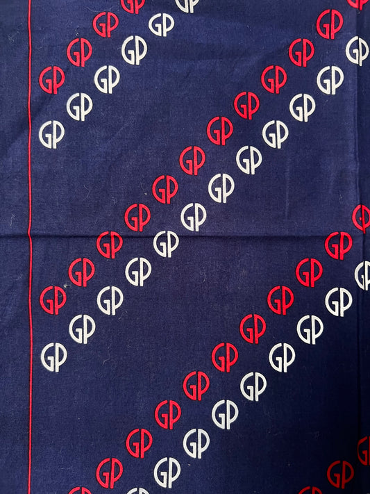 Navy Gary Player GP Repeat Print Bandana in Red, White & Blue