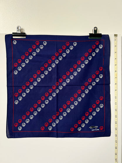 Navy Gary Player GP Repeat Print Bandana in Red, White & Blue
