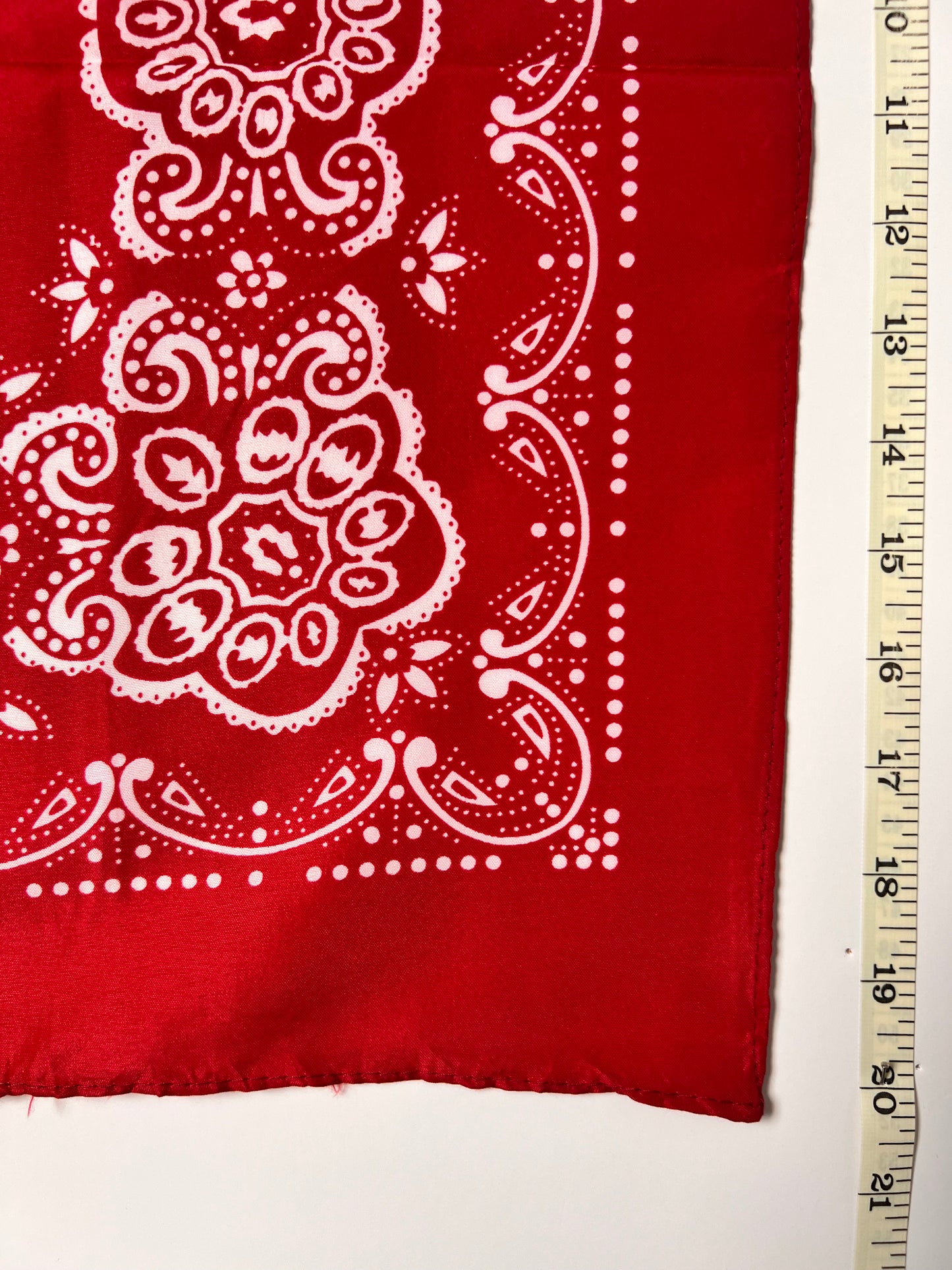 Red Repeat Pattern with Paisley Bandana