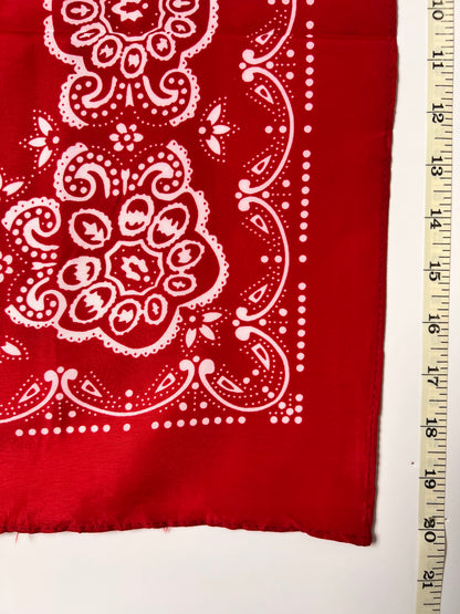 Red Repeat Pattern with Paisley Bandana