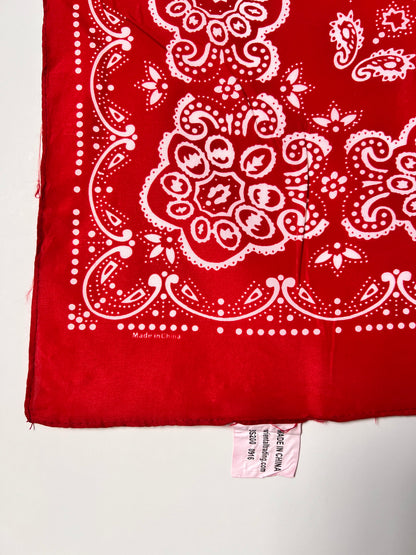 Red Repeat Pattern with Paisley Bandana