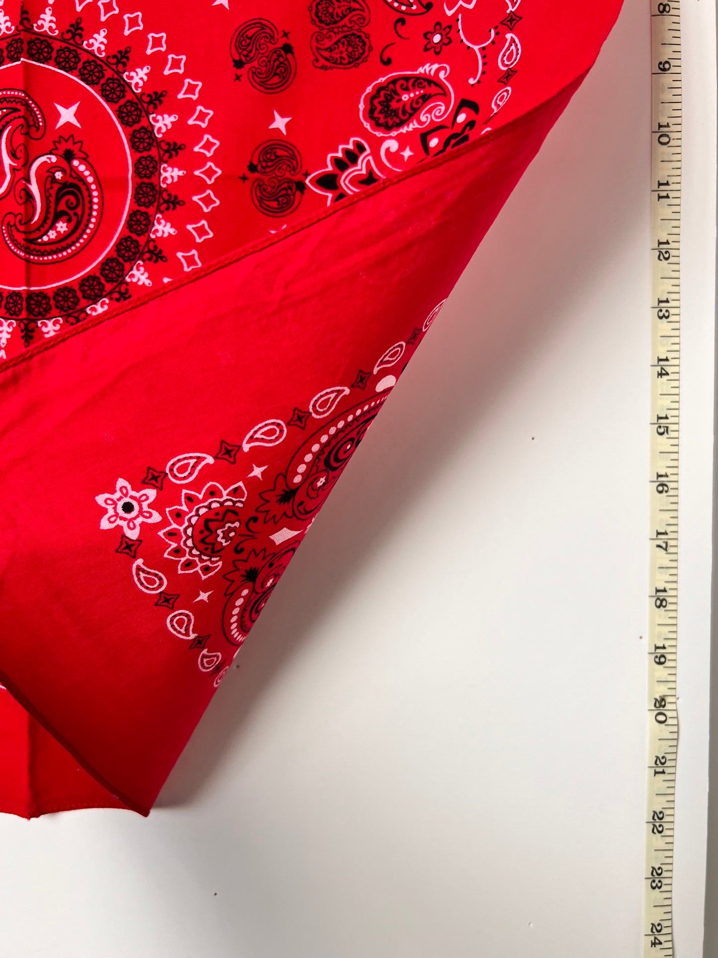Red Mandala Style Paisley Print Bandana