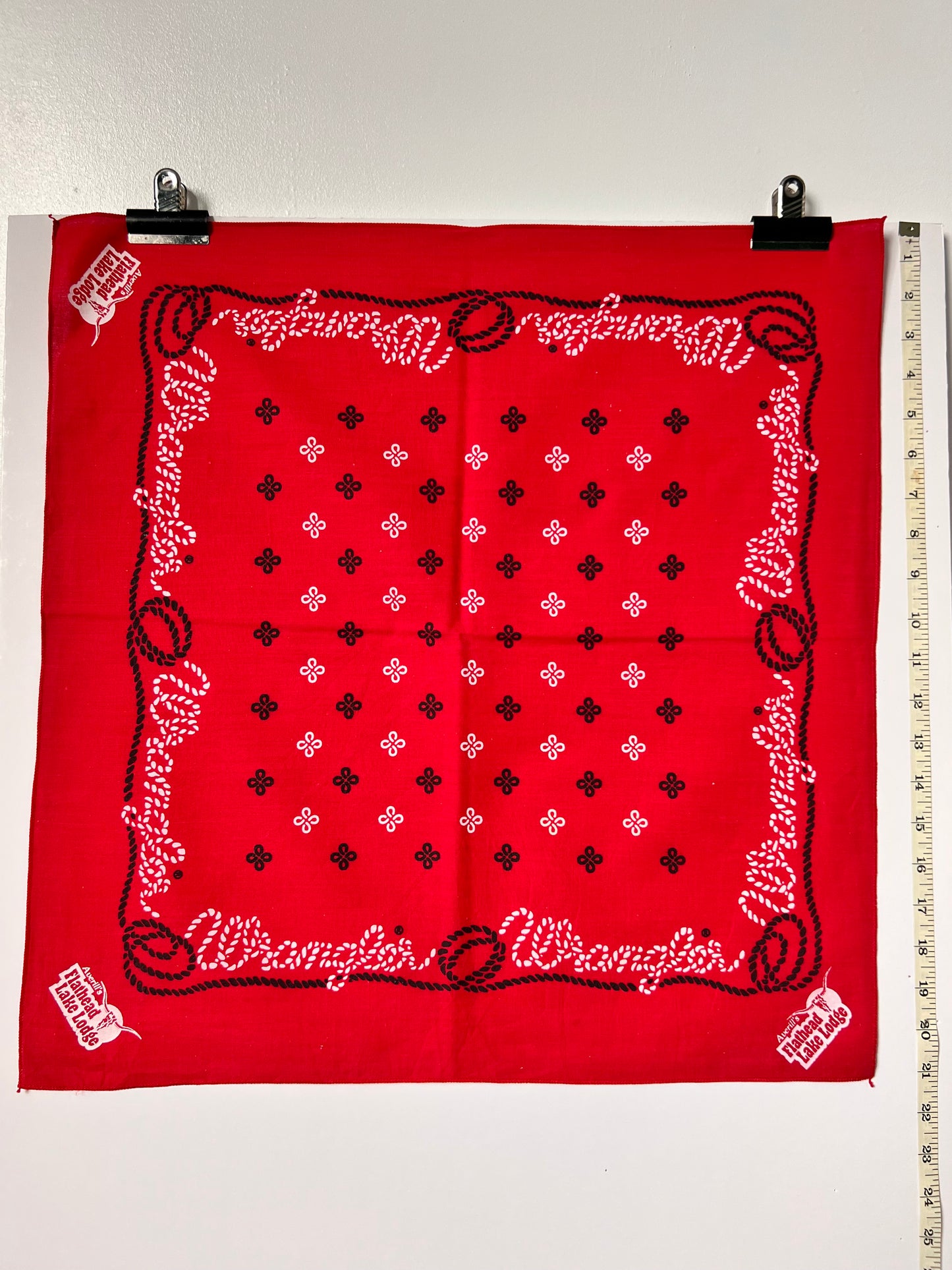 Wrangler Flathead Lake Lodge Vintage Red Bandana
