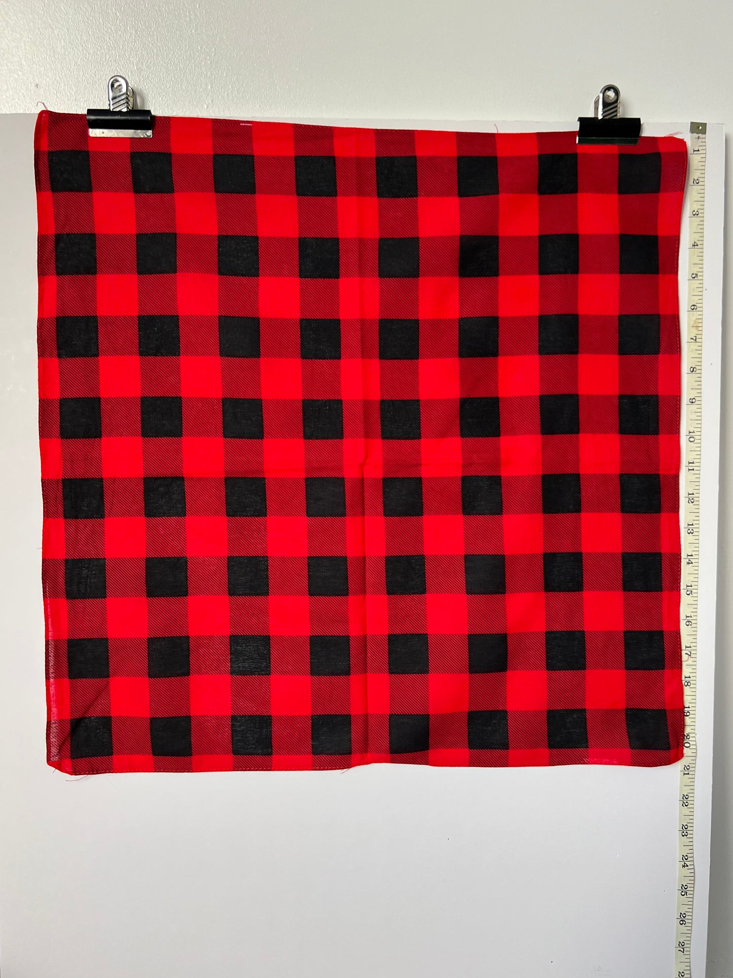 Black & Red Check Bandana