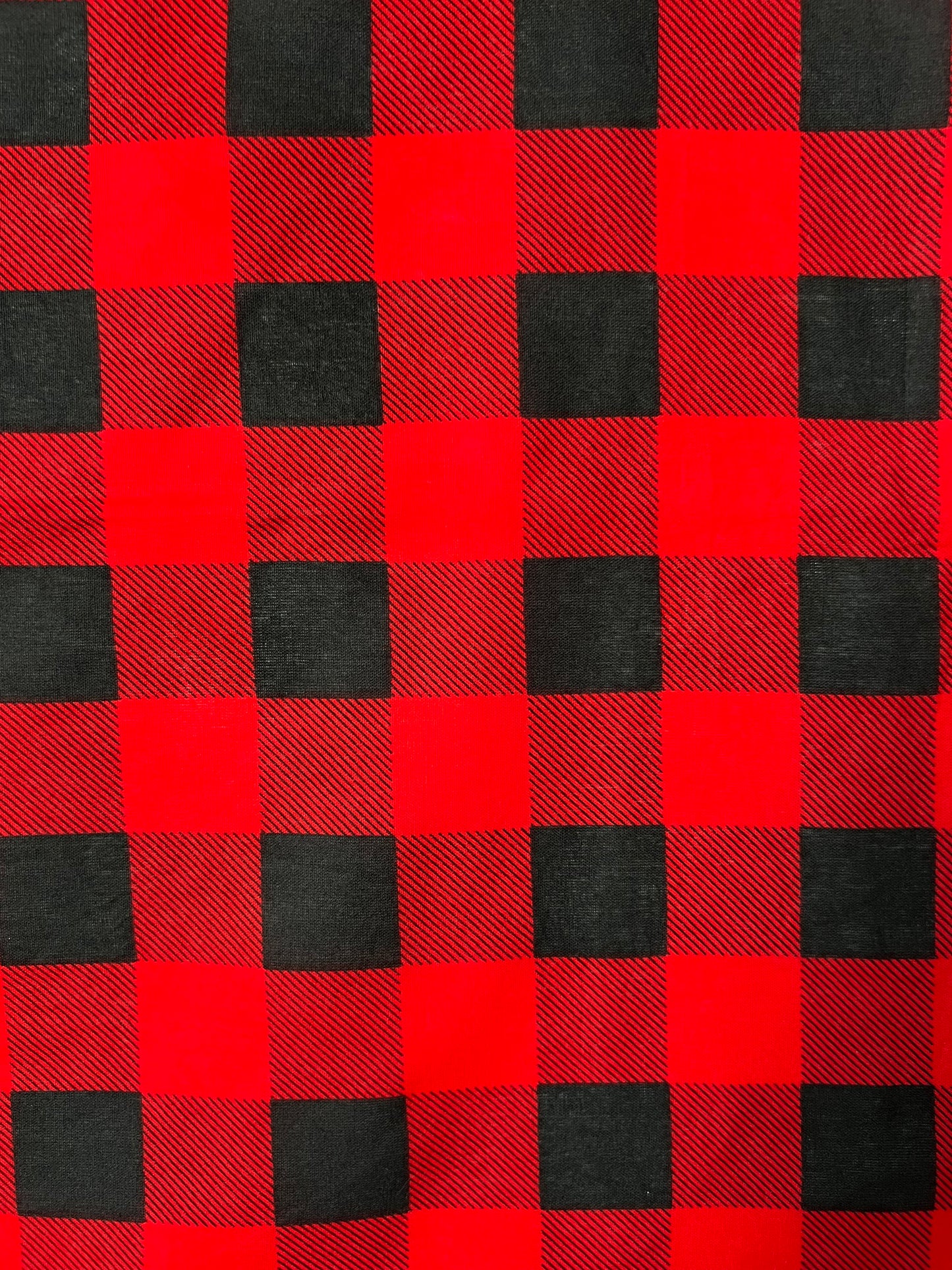 Black & Red Check Bandana