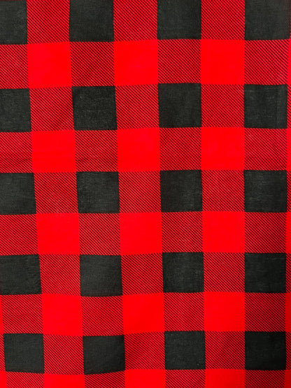 Black & Red Check Bandana