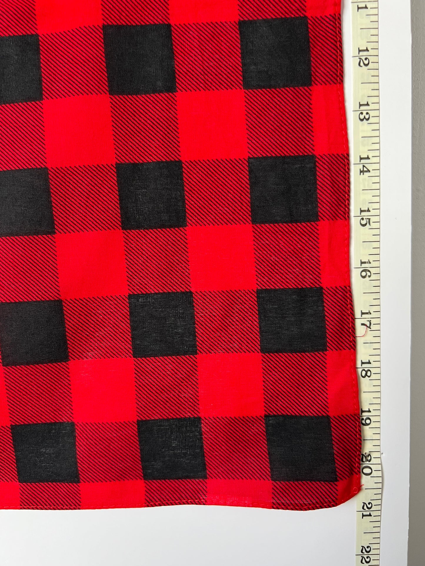 Black & Red Check Bandana