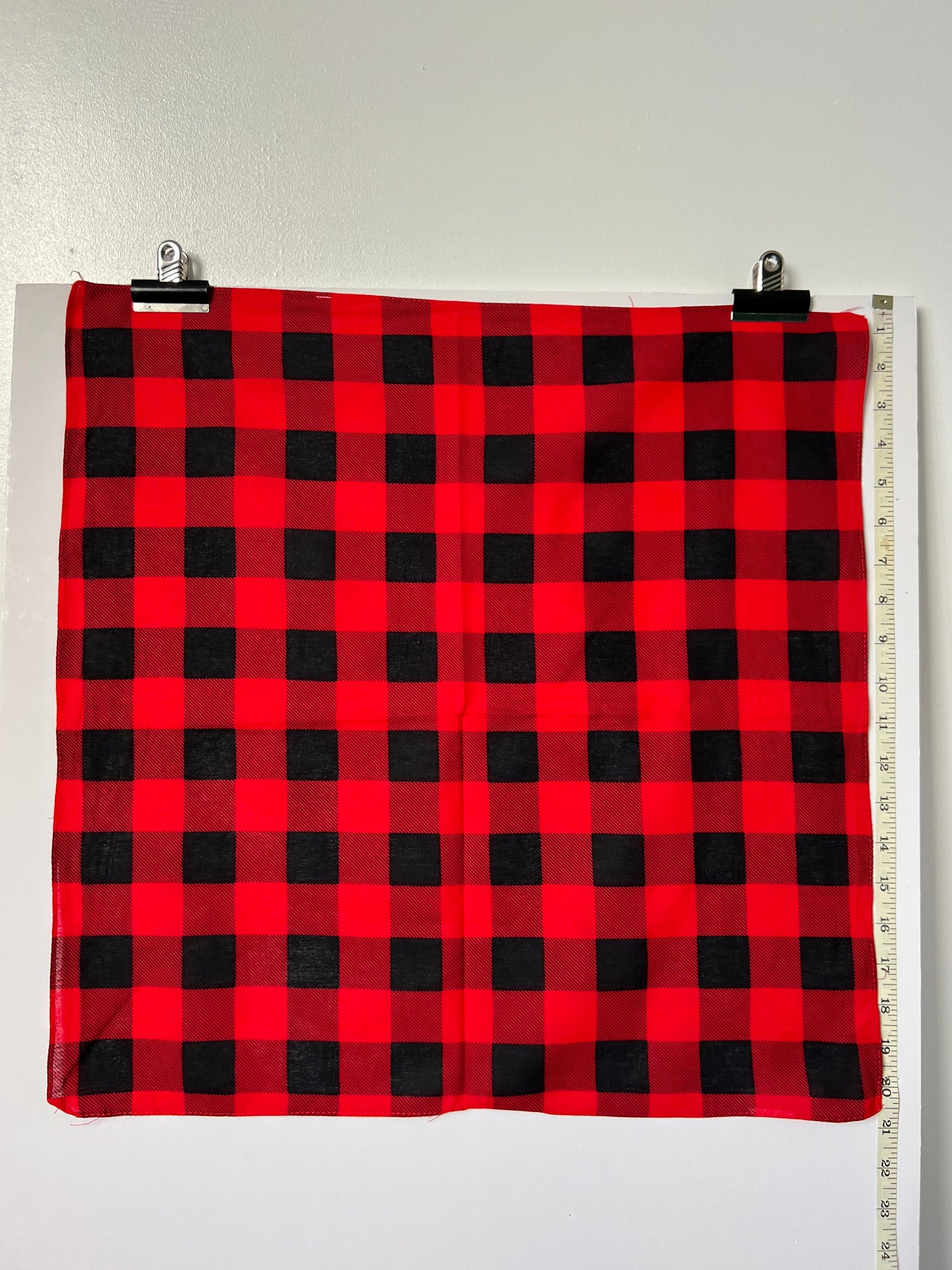 Black & Red Check Bandana