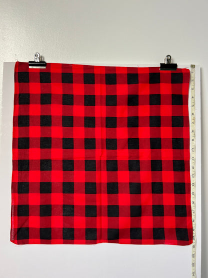 Black & Red Check Bandana