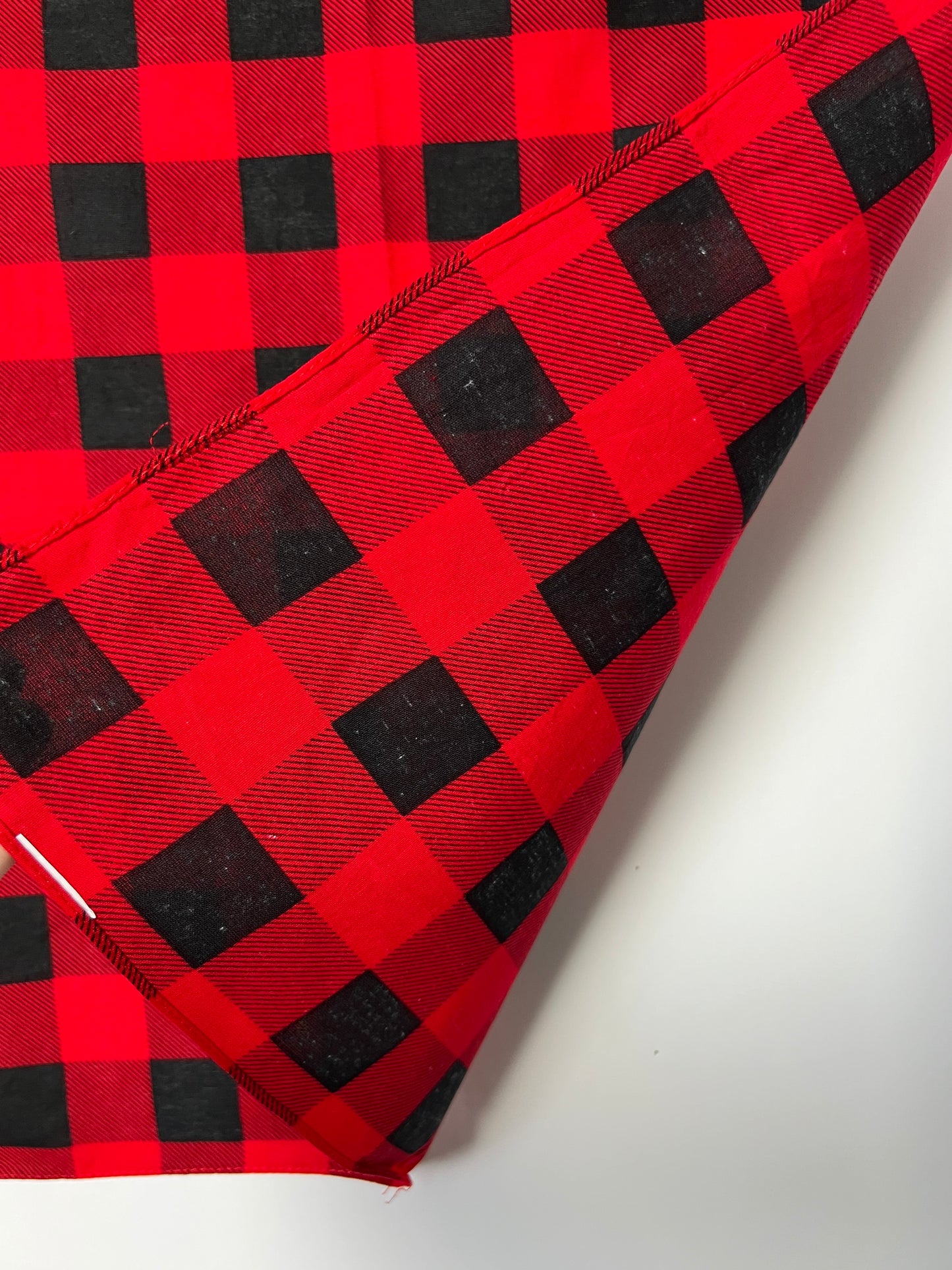 Black & Red Check Bandana