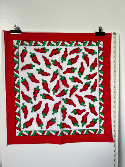 Chili Pepper Print Red & White Bandana