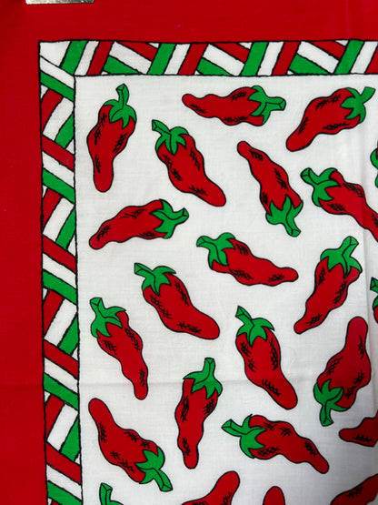 Chili Pepper Print Red & White Bandana