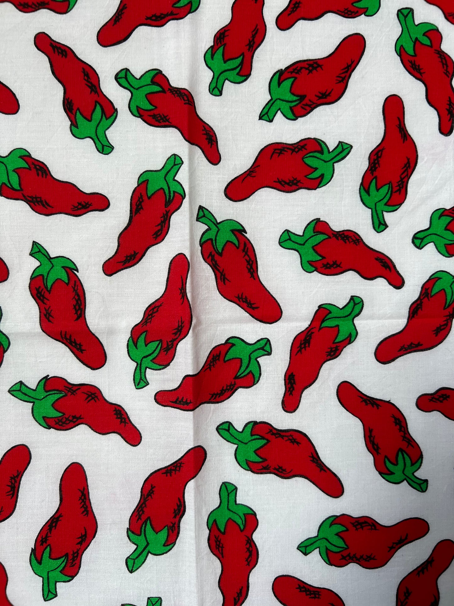 Chili Pepper Print Red & White Bandana
