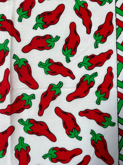 Chili Pepper Print Red & White Bandana