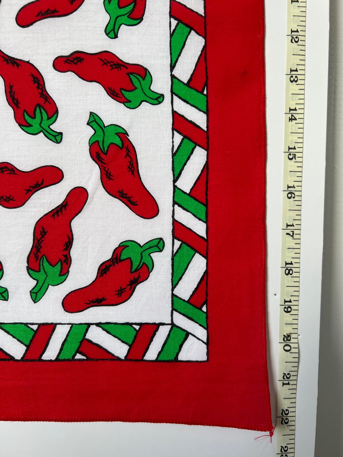 Chili Pepper Print Red & White Bandana