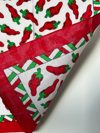Chili Pepper Print Red & White Bandana