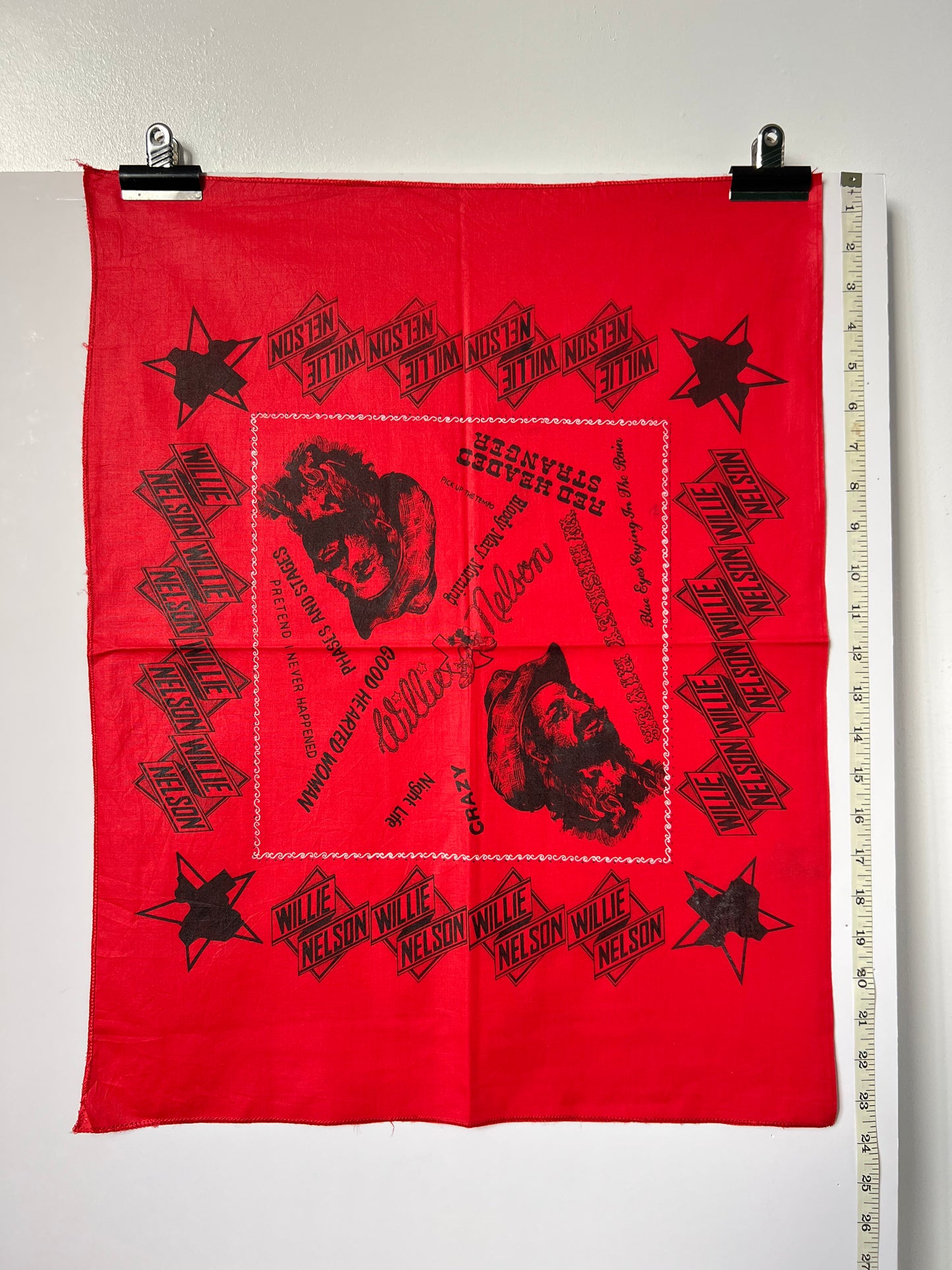 Willie Nelson Country Music Red Bandana