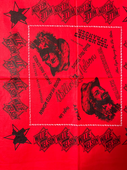 Willie Nelson Country Music Red Bandana