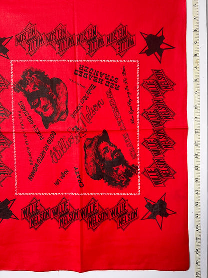 Willie Nelson Country Music Red Bandana