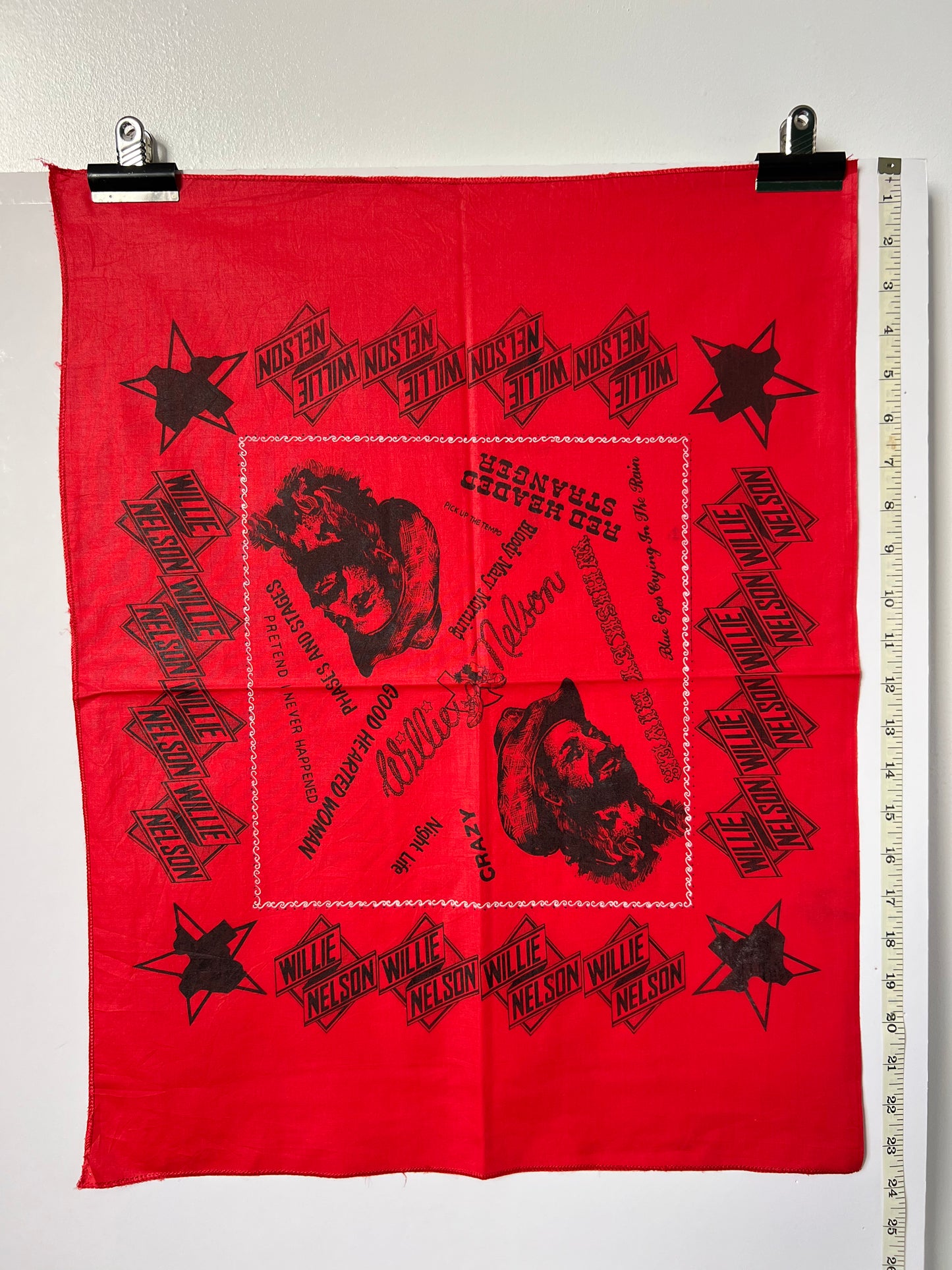 Willie Nelson Country Music Red Bandana