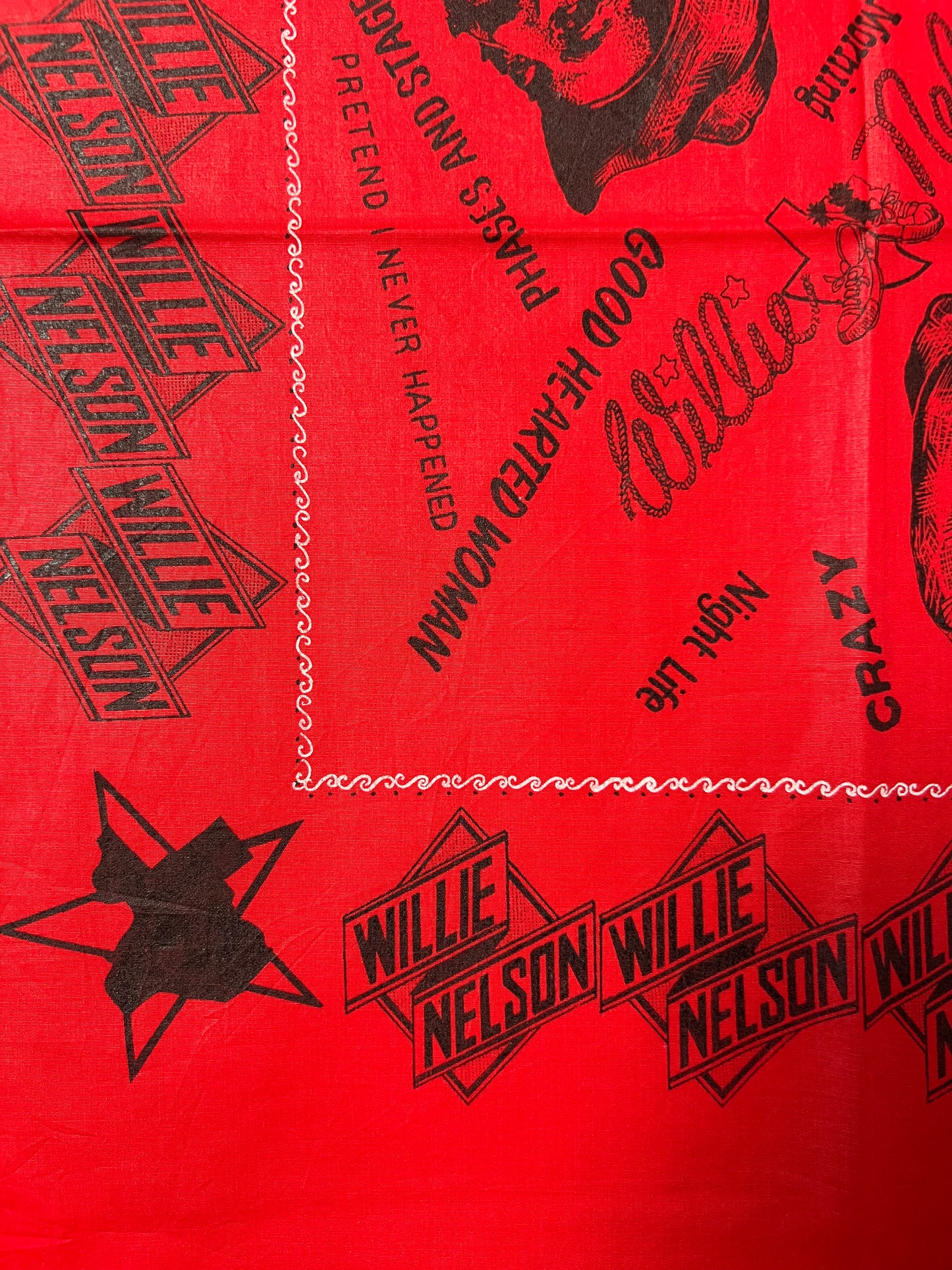 Willie Nelson Country Music Red Bandana