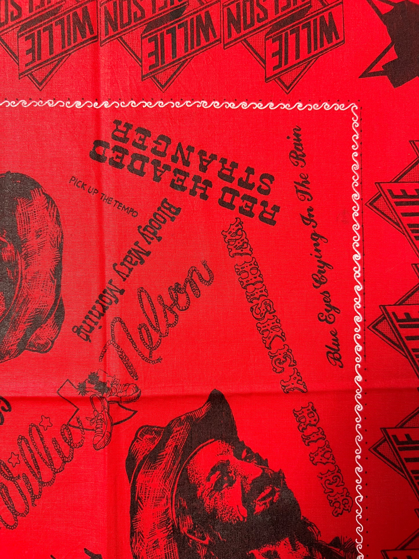 Willie Nelson Country Music Red Bandana