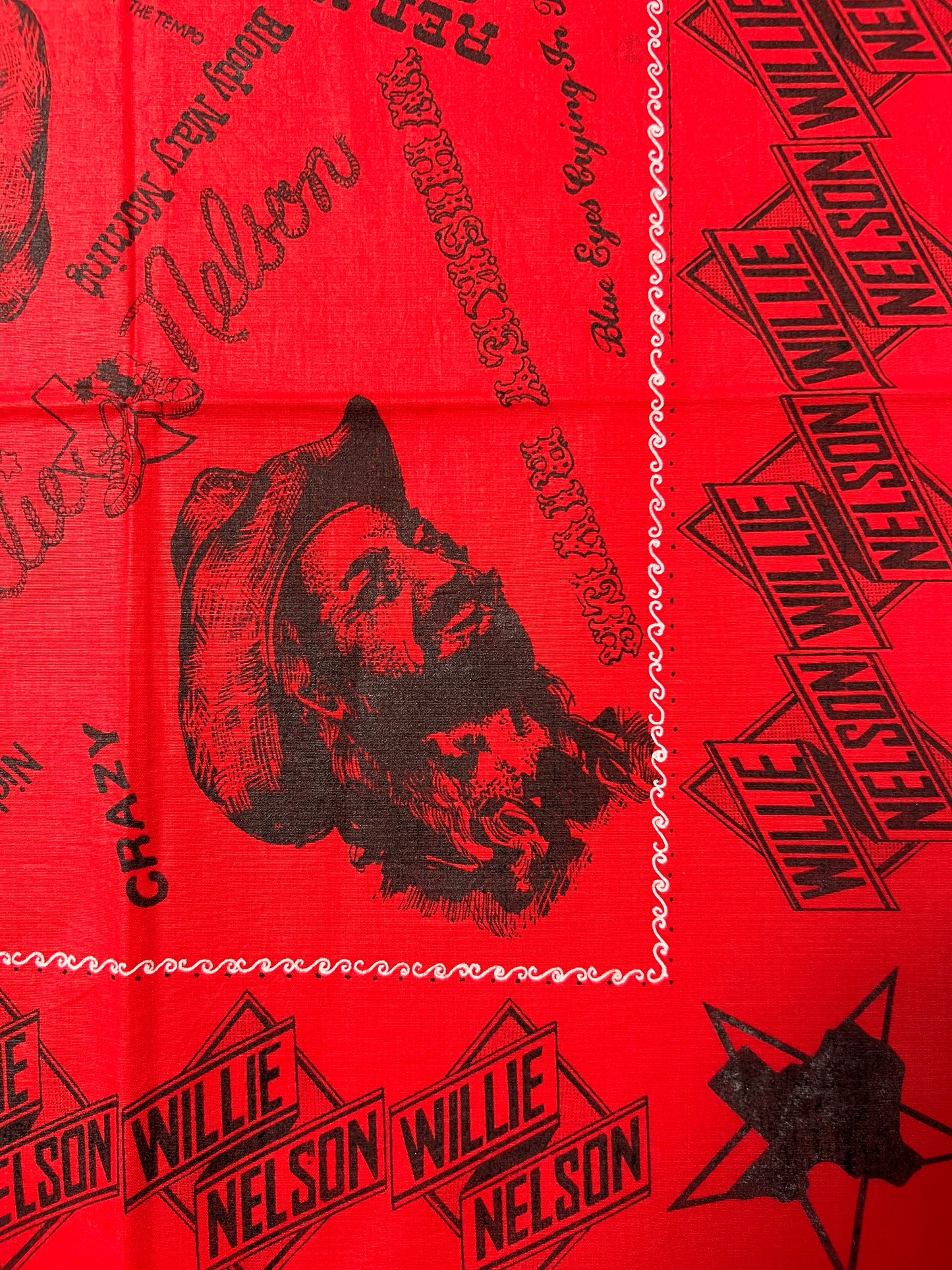 Willie Nelson Country Music Red Bandana