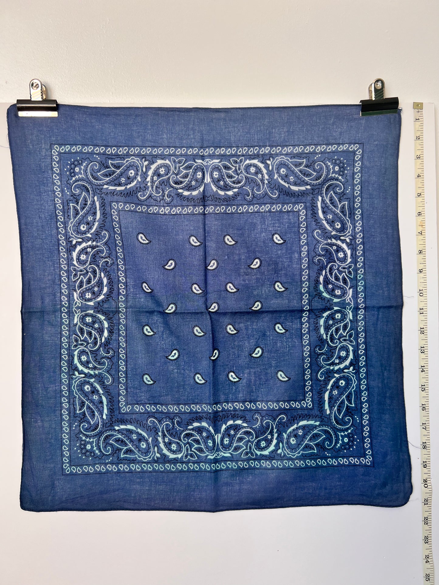Paisley Print Mid Blue Bandana