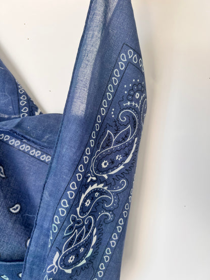Paisley Print Mid Blue Bandana