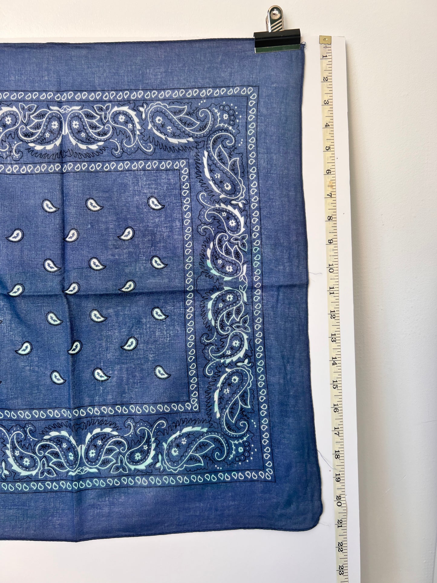 Paisley Print Mid Blue Bandana