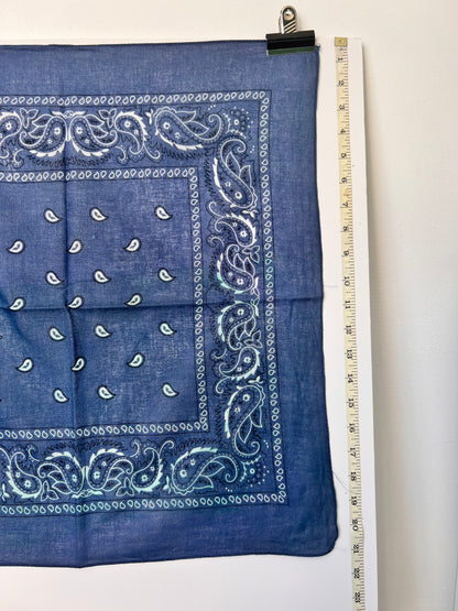 Paisley Print Mid Blue Bandana