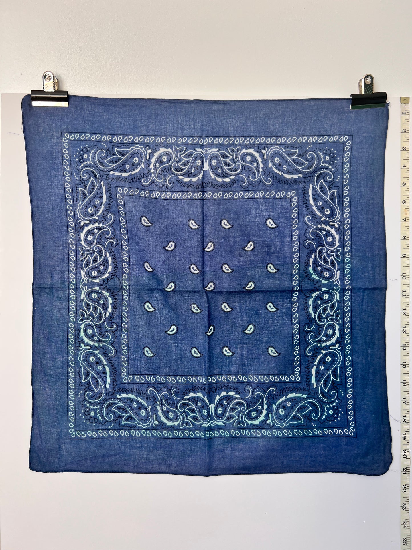 Paisley Print Mid Blue Bandana